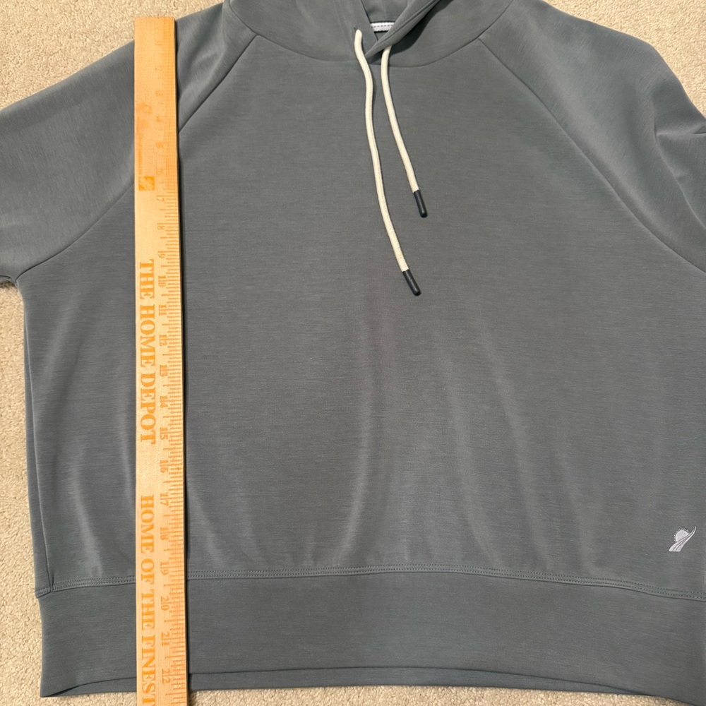 Fundamental Coast Hoodie Women’s Large Soft Modal Light Gray Green Sweatshirt - Picture 7 of 9